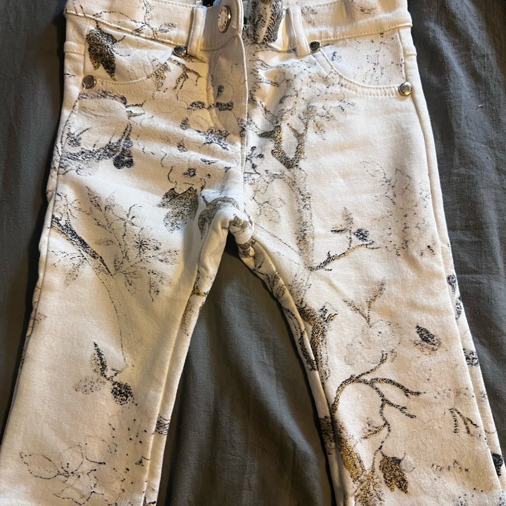 Roberto Cavalli Black and White Artistic Jeans